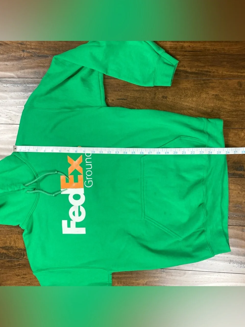 FedEx Ground Green Pullover Hoodie Sweatshirt Gildan Heavy Blend Men’s Medium. - Picture 7 of 8